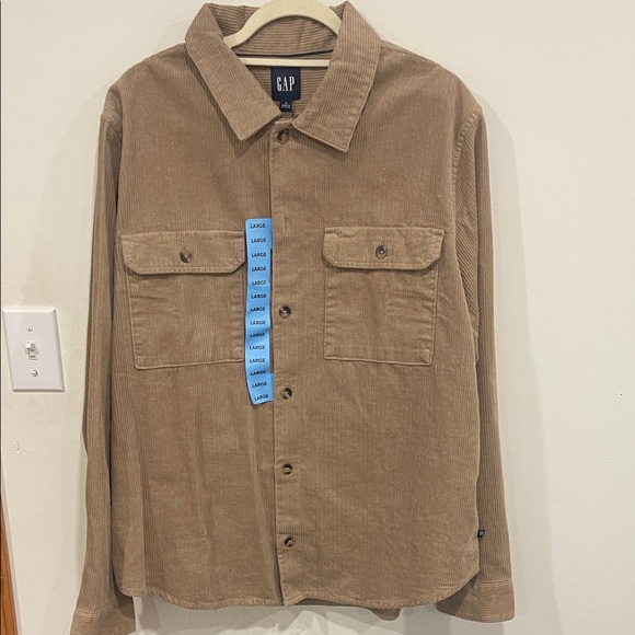 GAP Tan Corduroy Shirt with Chest Pockets - Picture 1 of 3